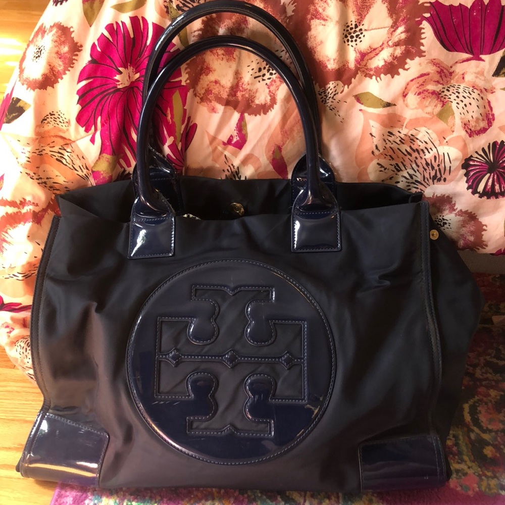 Tory Burch Navy Tote Bag